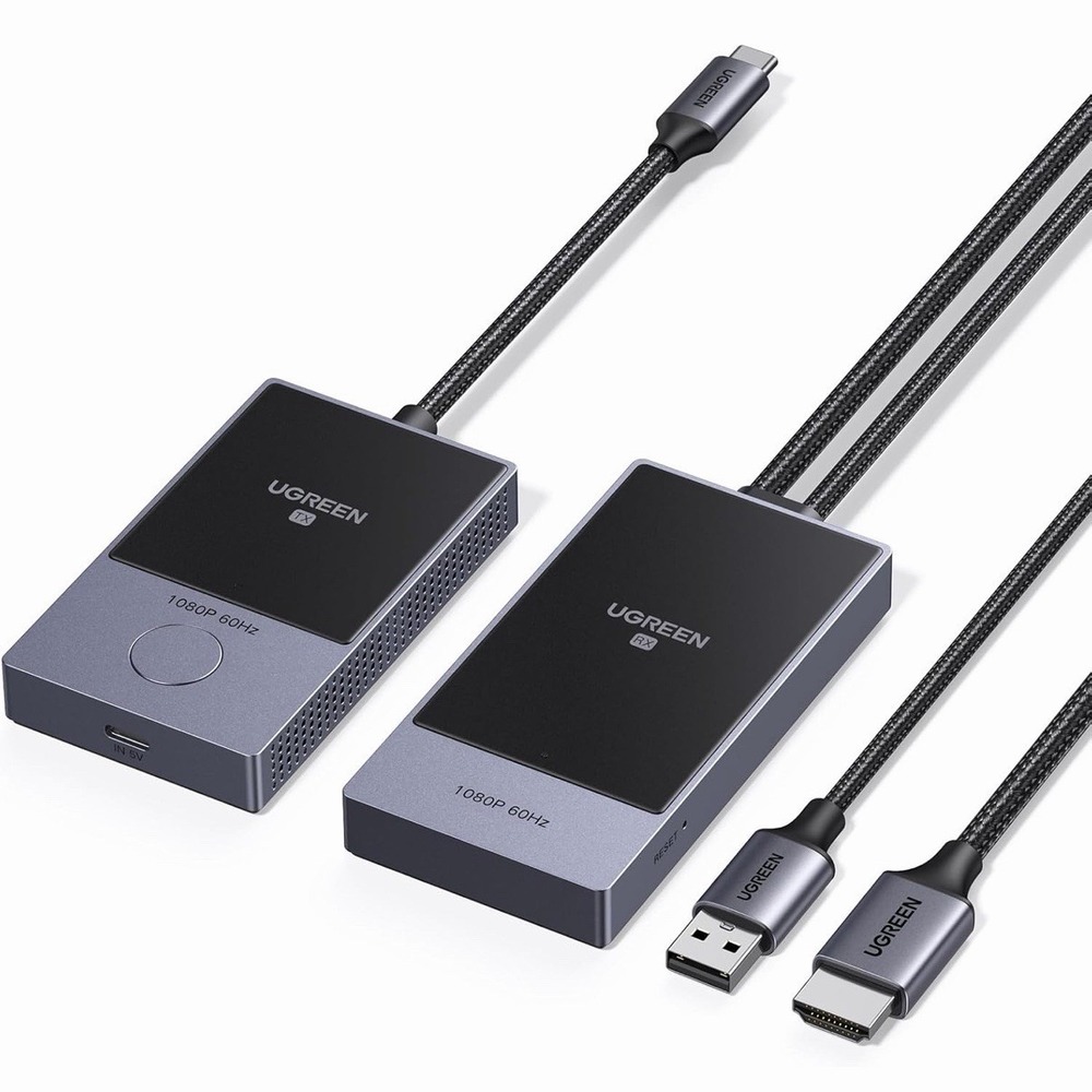 Wireless USB C Transmitter HDMI Receiver 5G 164FT 1080P 60Hz Grey UGREEN CM737
